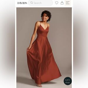 Elegant Rust Maxi Dress